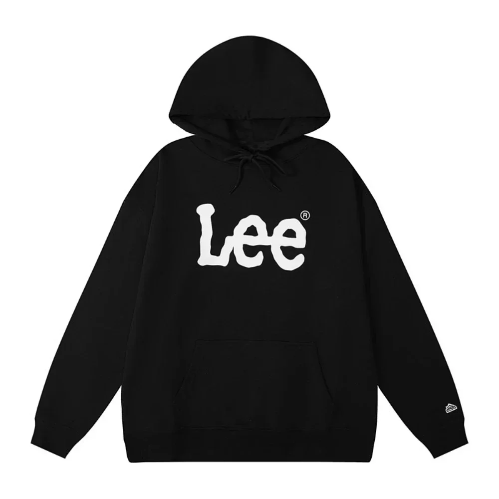 Lee Hooded Sweater High Version Print Women's Korean Ins Style Versatile Casual Men's Hoodie Loose Top Couple Unisex 2