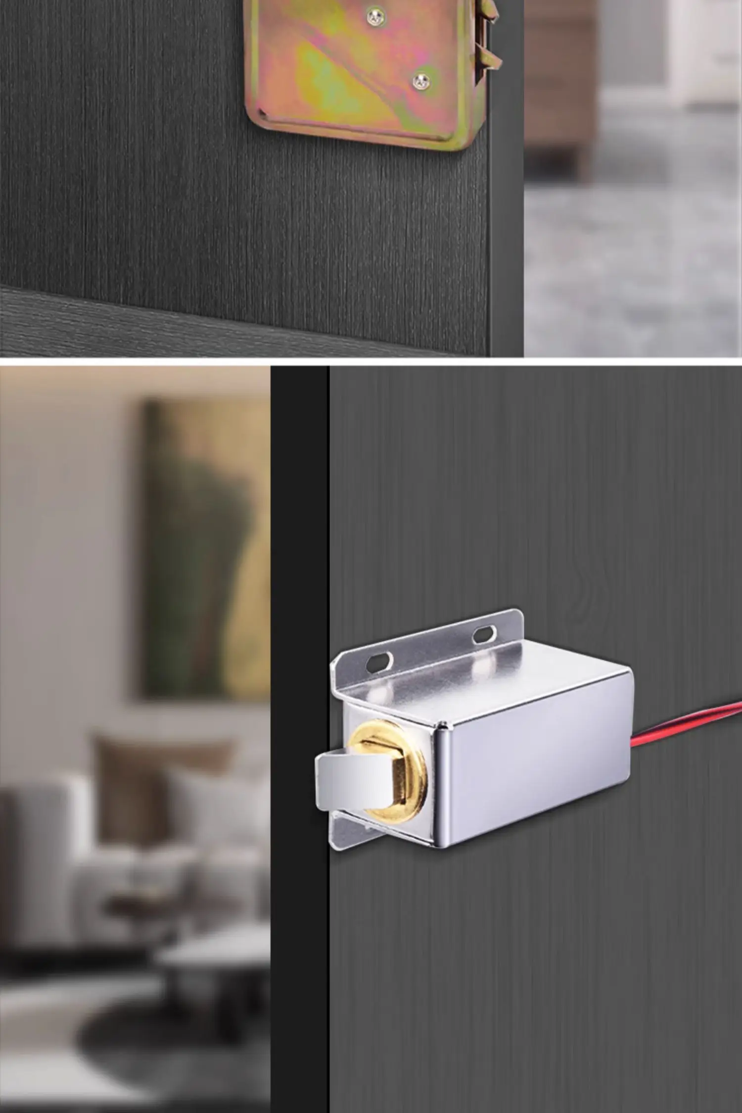 concealed electromagnetic lock 12V24V electronic door lock small cabinet lock el