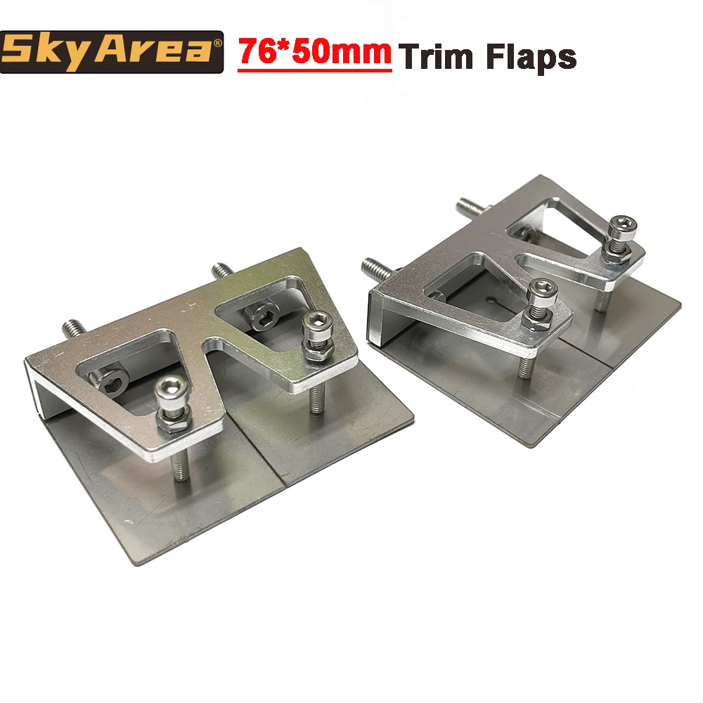 1 Paio 76*50*19Mm Trim Flaps Trim Tabs Balance Tabs Per 80-120Cm Electric Rc Model Boat Racing Boat Motoscafo O/V Yacht Mono