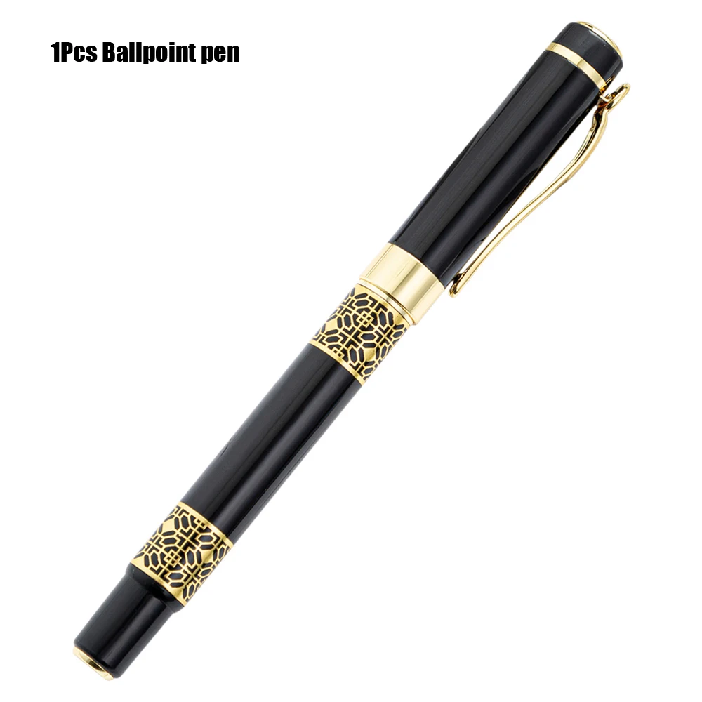 1 + 4 개/대 학교 사무실에 대 한 리필과 럭셔리 금속 볼펜 블루 블랙 쓰기 Ballpen 편지지 용품 펜