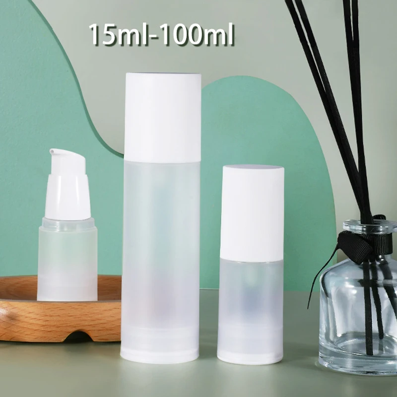 

15ml-100ml White Empty Vacuum Airless Plastic Lotion Cream Bottles Container Travel Size Cream Container Pump perfume bottle