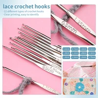 KRABALL Knitting Crochet Hook Set Home Use Sewing Tool DIY Craft Crochet Knit Markers Needles Tools Weaving Accessories With Bag 5
