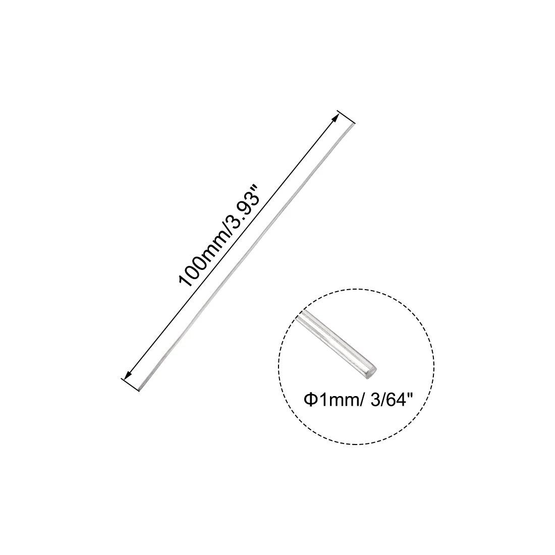 304 Stainless Steel Rod 10Pcs 1/2/3mm Diameter 100mm/150mm Length Solid Round Rod Bars for DIY Craft Gear Shaft Model Car linear shaft rod steel round rod