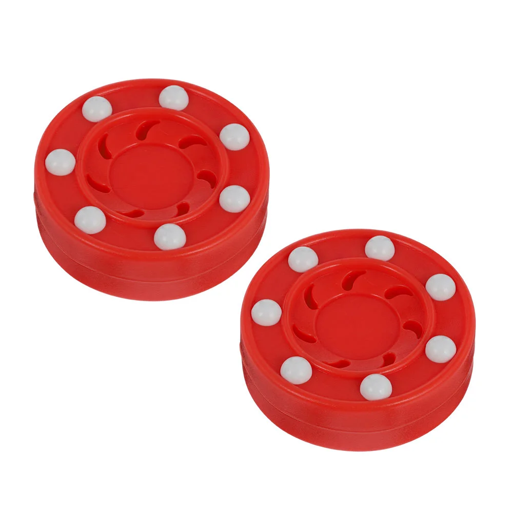 

Red Inline Roller Hockey Pucks: 2pcs Sports Street Hockey Pucks Training Puck Street Hockey Puck Practicing Accessories