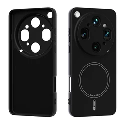 Magsafe Magnetic Wireless Charging Liquid Silicone Phone Case - Protective Soft Cover - OPPO Find X9 Ultra (Black)
