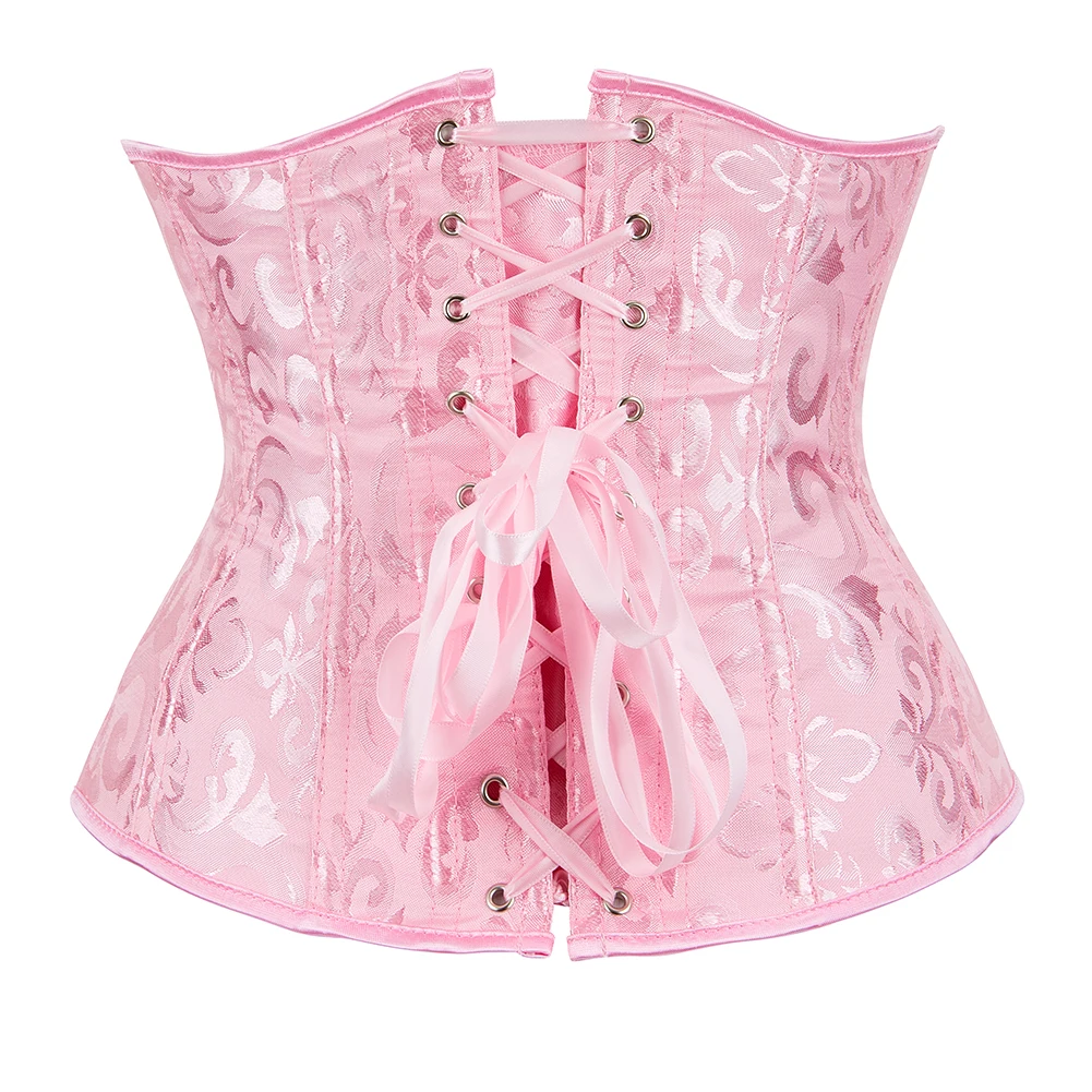Corset Underbust Waisttrainer Gothic Boned Chest Binder Sexy Femme Floral Plus Size Women waist trainer,waist corset