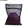 Hot 1pc Black Clothes Washing Machine Laundry Bag With Zipper Nylon Mesh Net Bra Cleaning Washing Bag 2