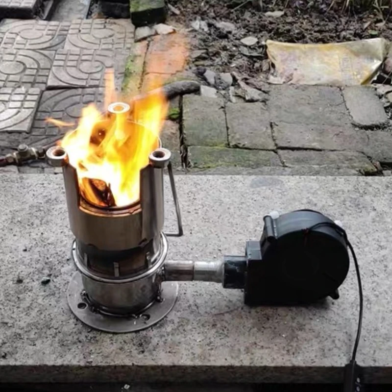 Smelting Metal Fan BBQ Blower Charcoal Chimney Starter Cooking Barbecue