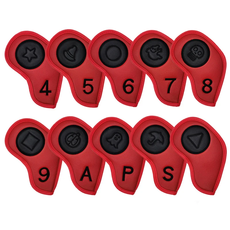 2024GolfIronHeadCovers10pcssetGolfHeadcoversForWoodIron