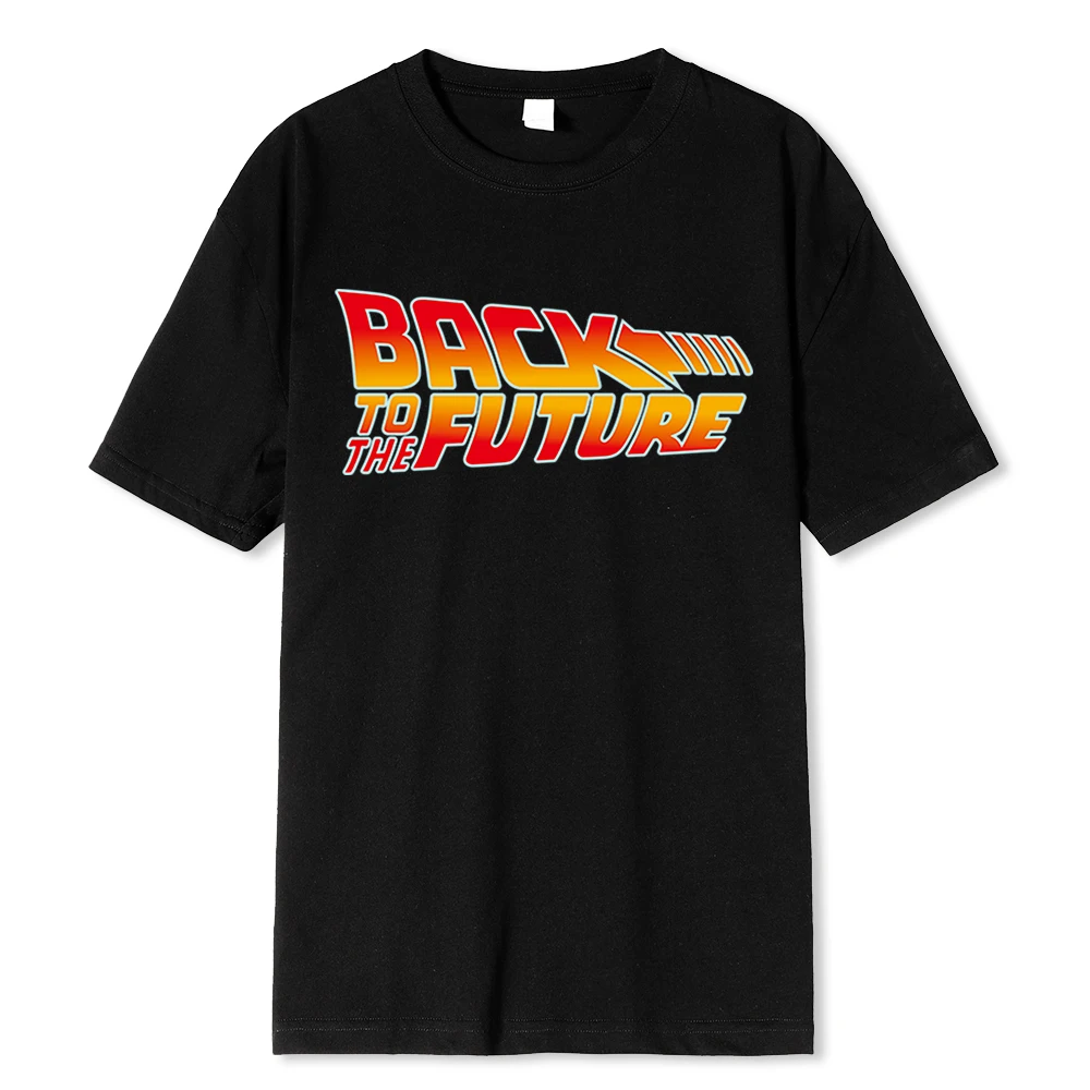 Zurück in die Zukunft T-Shirt Baumwollhemd für Männer Sommer Kurzarm T-Shirts Film Hip Hop T-Shirts Tops Streetwear T-Shirts_voghion.com