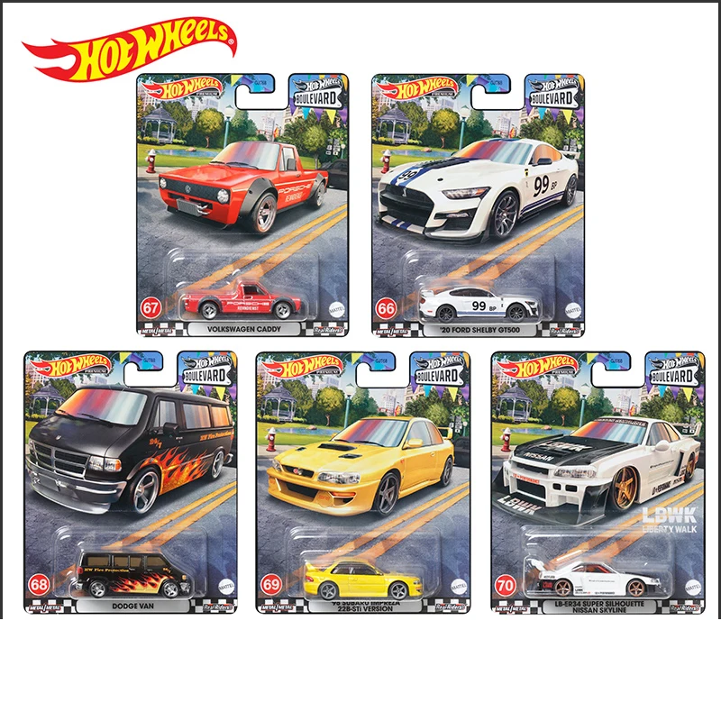 

Hot Wheels Cars NISSAN SKYLINE 98 SUBARU IMPREZA 22B-STI VERSION DODGE 1/64 Metal Die-cast Model Collection Toy Vehicles GJT68