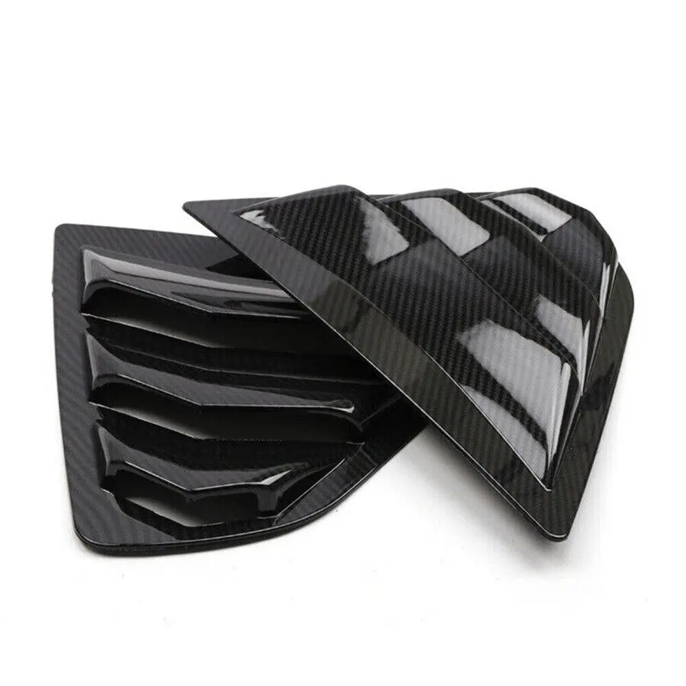 Car Rear Louver Window Side Shutter Cover Trim Sticker Vent Scoop ABS Carbon Fiber Accessories For Toyota Camry Sedan