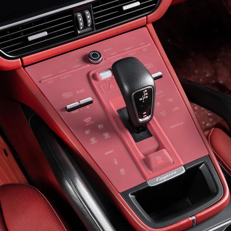 Car Mats Accessories Car Console Pad Auto Accessories Silicone Center Console Pad For Porsche Cayenne Macan Panamera Car Central Protector Anti Scratch Mat Auto Interior Accessories