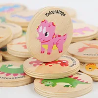 Children Wooden Dinosaur Memory Game