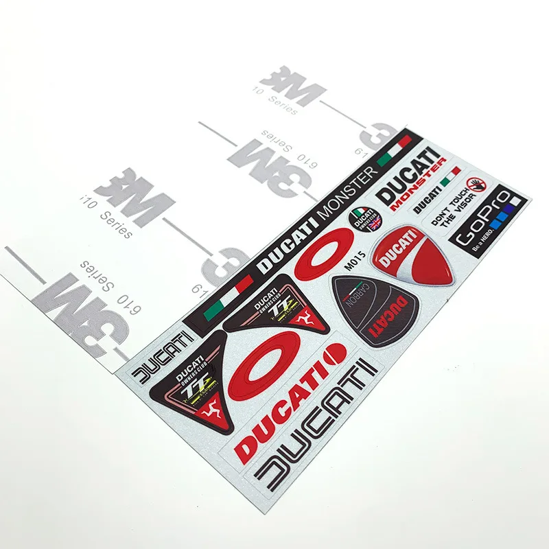 3M Refelctive Helmet Sticker Visor Windshield Glass Lens Decal Racing For Ducati Monster Multistrada Diavel Superbike SuperSport