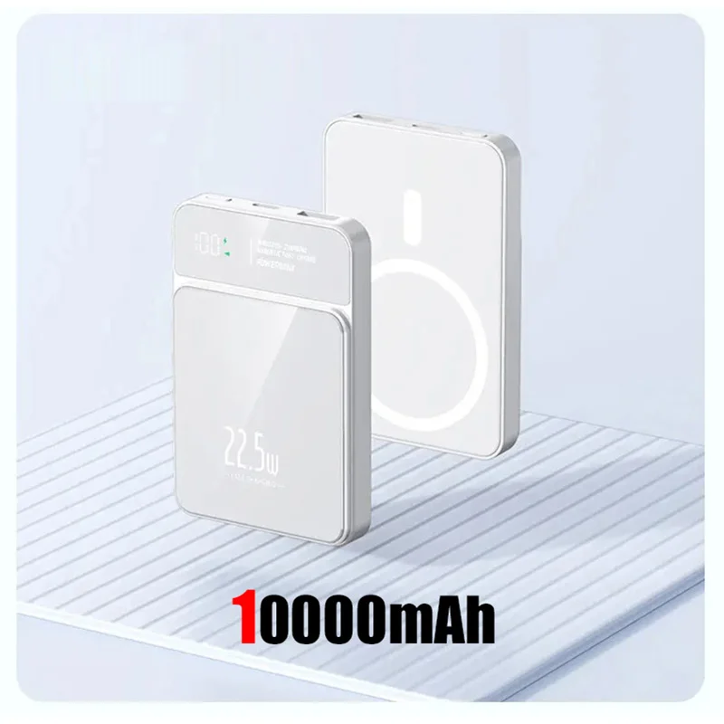 Chargeur magnétique sans fil Portable, batterie externe avec charge rapide bidirectionnelle, adapté à iPhone, Samsung, Huawei, Xiaomi