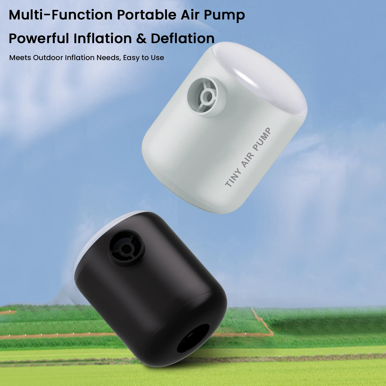 휴대용 전동 에어펌프 2200mAh 배터리 전기 풍선 펌프 (텐트, 캐노피, 해변, RV, 자동차, 캠핑카 및 야외 활동용)