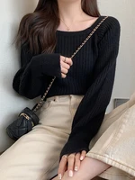 Autumn Winter Loose Women Sweaters Casual Soft Long Puff Sleeve Pullovers Jumpers Knitwear Basic Sweater For Women Tops - Image 5