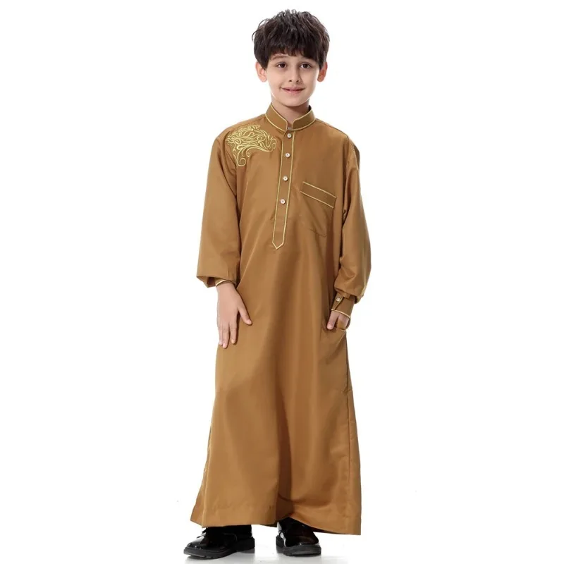 

Muslim Abaya Jubba Thobe for Boys Saudi Arabia Dubai Teenagers Long Robe Kids Islamic Clothing Ramadan Kaftan Middle East Caftan