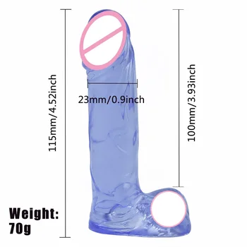 Soft Mini Dildo Realistic Penis Dick with Strong Suction Cup Anal Dildos for Women Man Erotic Sex Toys for Adults black dildo 3
