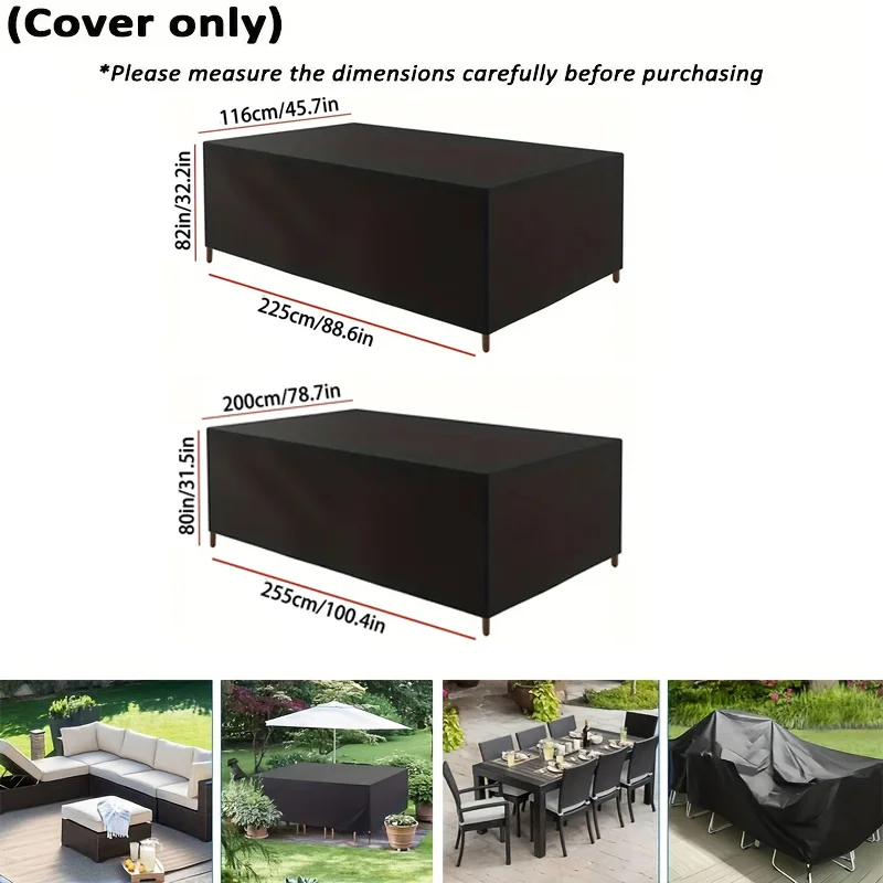 Premium Rectangular Outdoor Furniture Cover for Patios, Balconies, and Gardens