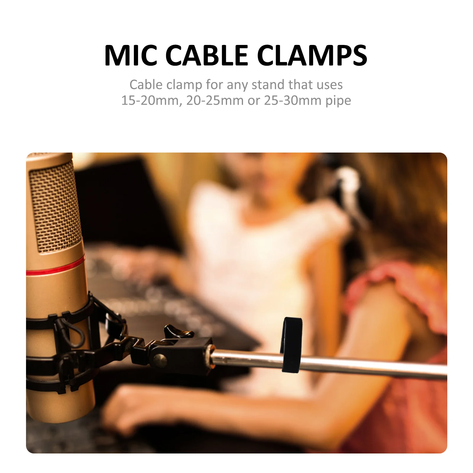 Plastic Mic Cable Clip 10Pcs Microphone Stand Accessories Dj Equipment Cable ganizer Portable Audio Video Recording Sound