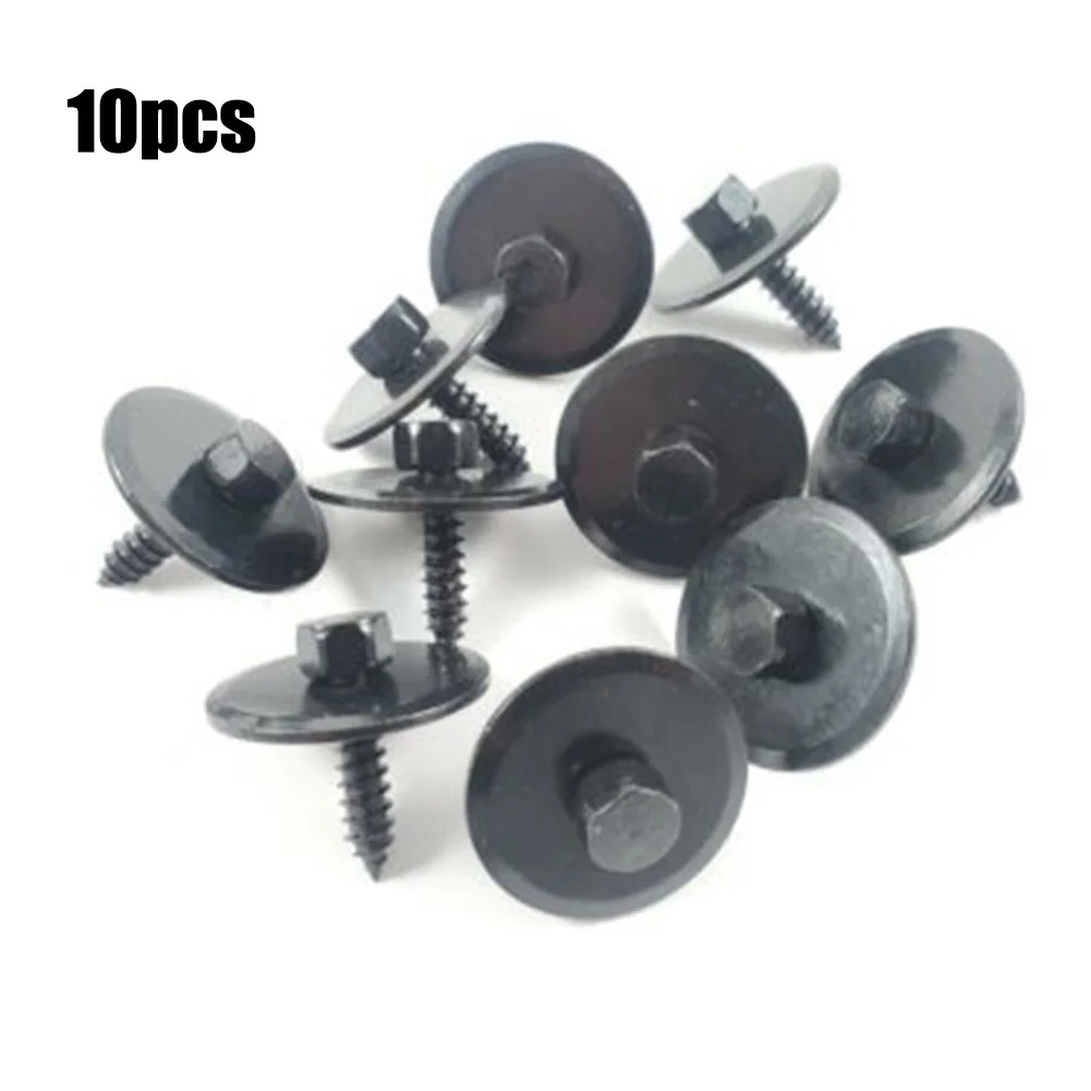 

Car Screws 2019900536 4.8mm Dia Head Hex Metal Retainer Shield 10pcs/Set Accessories Clips Fastener For Mercedes