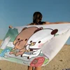 Bubu And Dudu Beach Towel Cartoon Cute Summer Kids Large Bath Pool Beach Towel Microfiber Absorbent For Swimming Travel 4