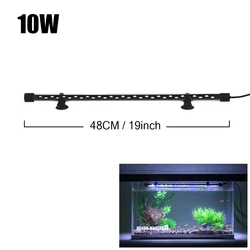 LED Aquarium Plant Grow Light - Waterproof Underwater Lighting - UK Plug (48cm BlueWhite Light)