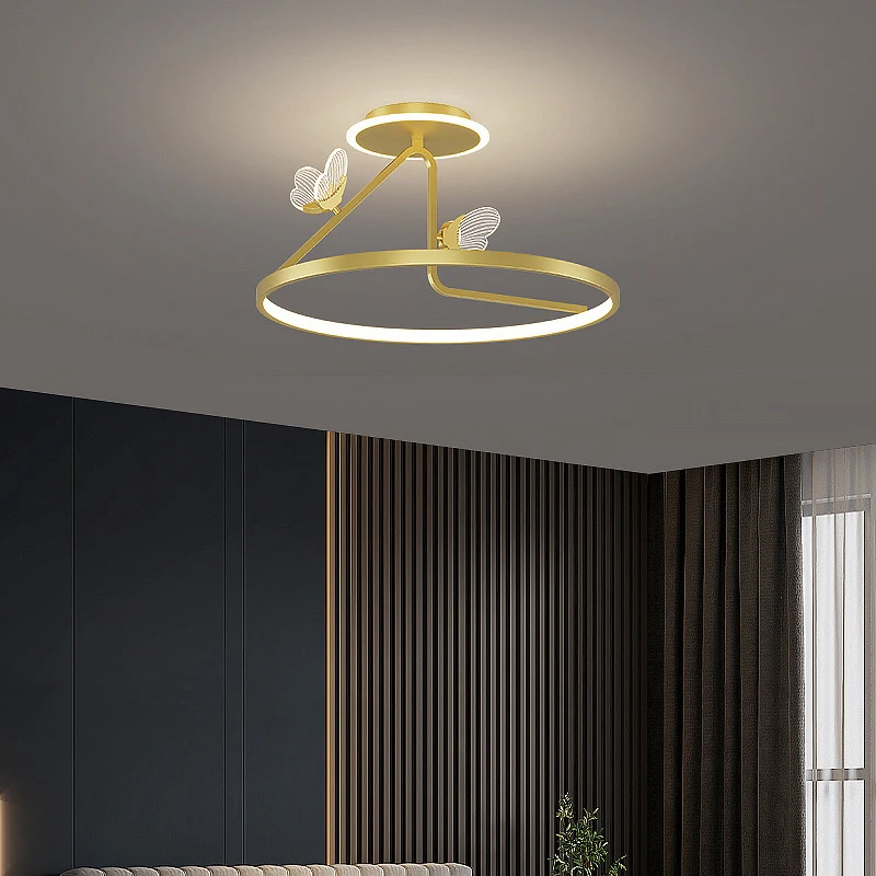 

Modern Minimalist Led Ceiling Light Chandelier For Bedroom Living Room Kitchen Corridor Black Gold Hanging Lamp Decor Lighting