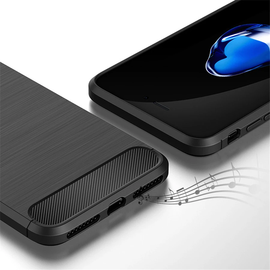 Ultra Thin TPU Silicone Carbon Fiber Phone Case Cover