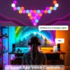 Hexagon LED Panel RGB-IC Smart WIFI Lights Work With Alexa Google Gaming Dream Color Light Music Sync Mood Night Lamp Decoration 4