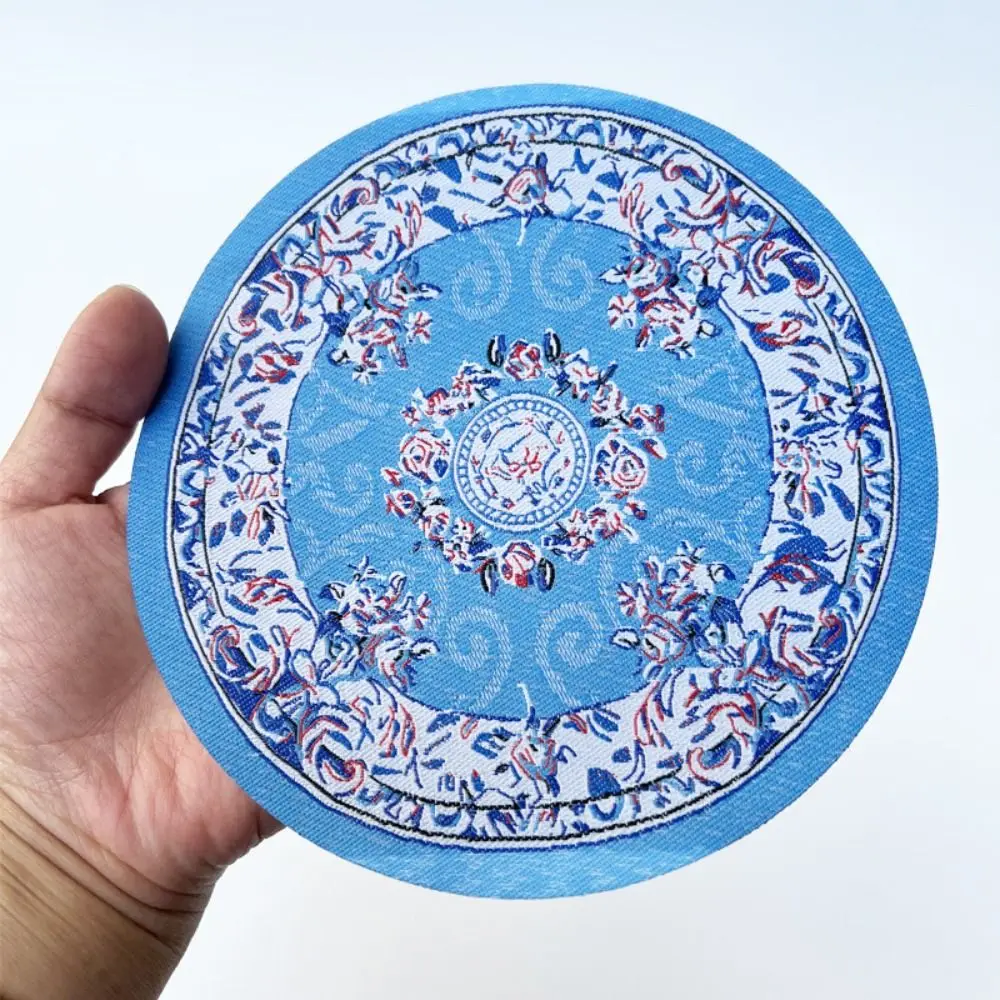 Multicolor Dollhouse Carpet Floral Pattern Accessories Miniature Weaving Rug Oval Round Turkish Style Floor Covering Mat