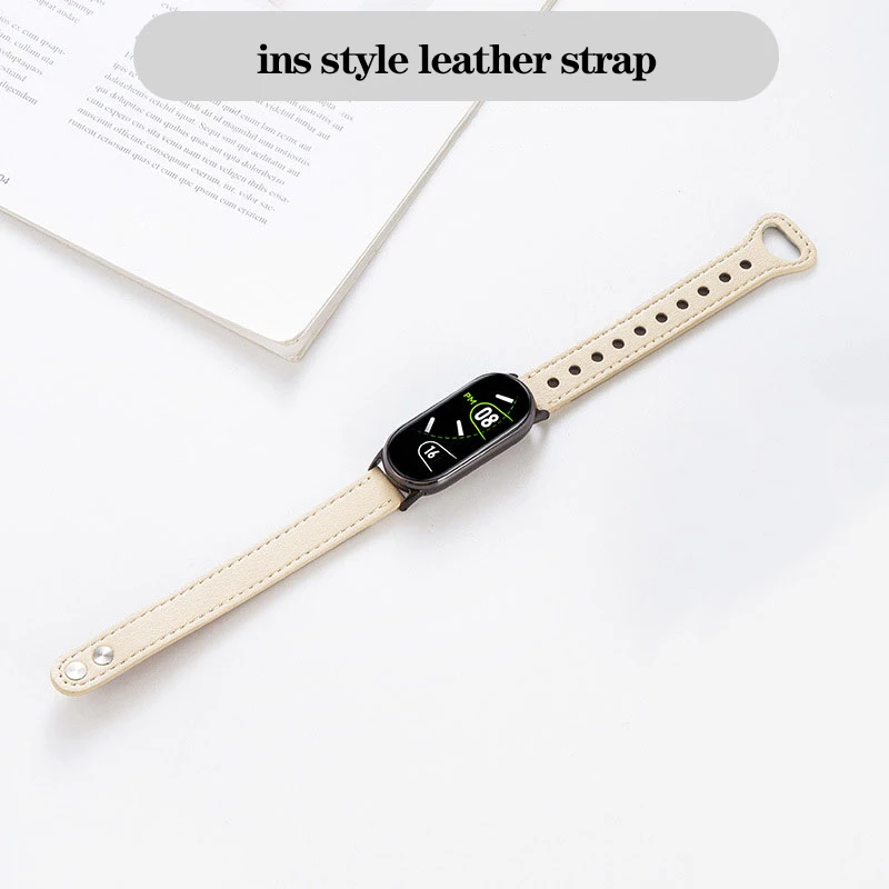 Elegant Leather Bracelet for Garmin Lily2 - Universal 14mm Sport Watchband with Loop Clasp