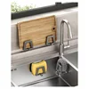 Kitchen Pot Lid Rack Sponge Holder Soap Drying Rack Self Adhesive Sink Drain Racks Storage Racks Hooks Kitchen Stroge Organizer 3