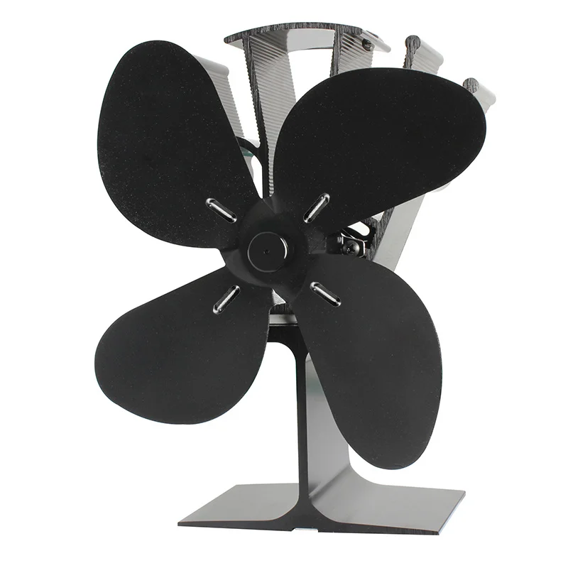 4 Blades Stove Fan Heat Powered Stove Fan Log Wood Burner Ecofan Quiet Home Fireplace Chimney Efficient Heat Distribution
