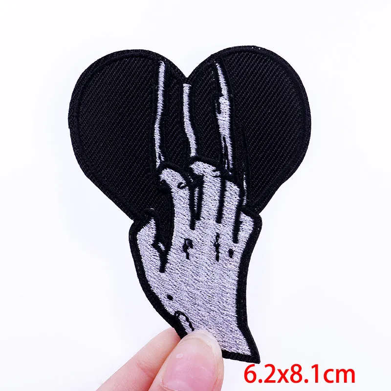 Kompass/Sonne Nähen Patch Gestickte Patches Auf Kleidung Punk Eisen Auf Patches Für Kleidung DIY Stickerei Schmelzbaren Patch Aufkleber – Detail 14