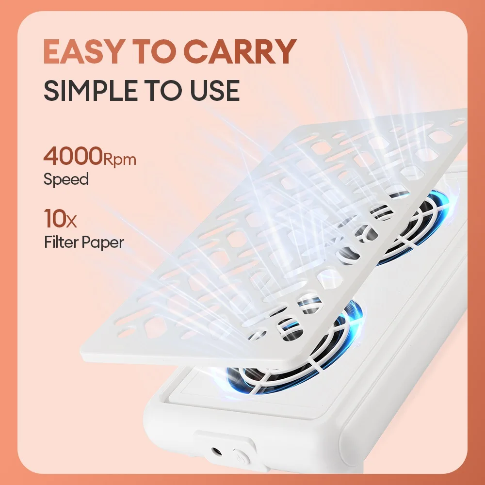 Mini Dust Manicure Nail Vacuum Cleaner Portable Nail Vacuum Cleaner Nail Art Vacuum Dust Cleaner Extractor Fan With FilterCotton