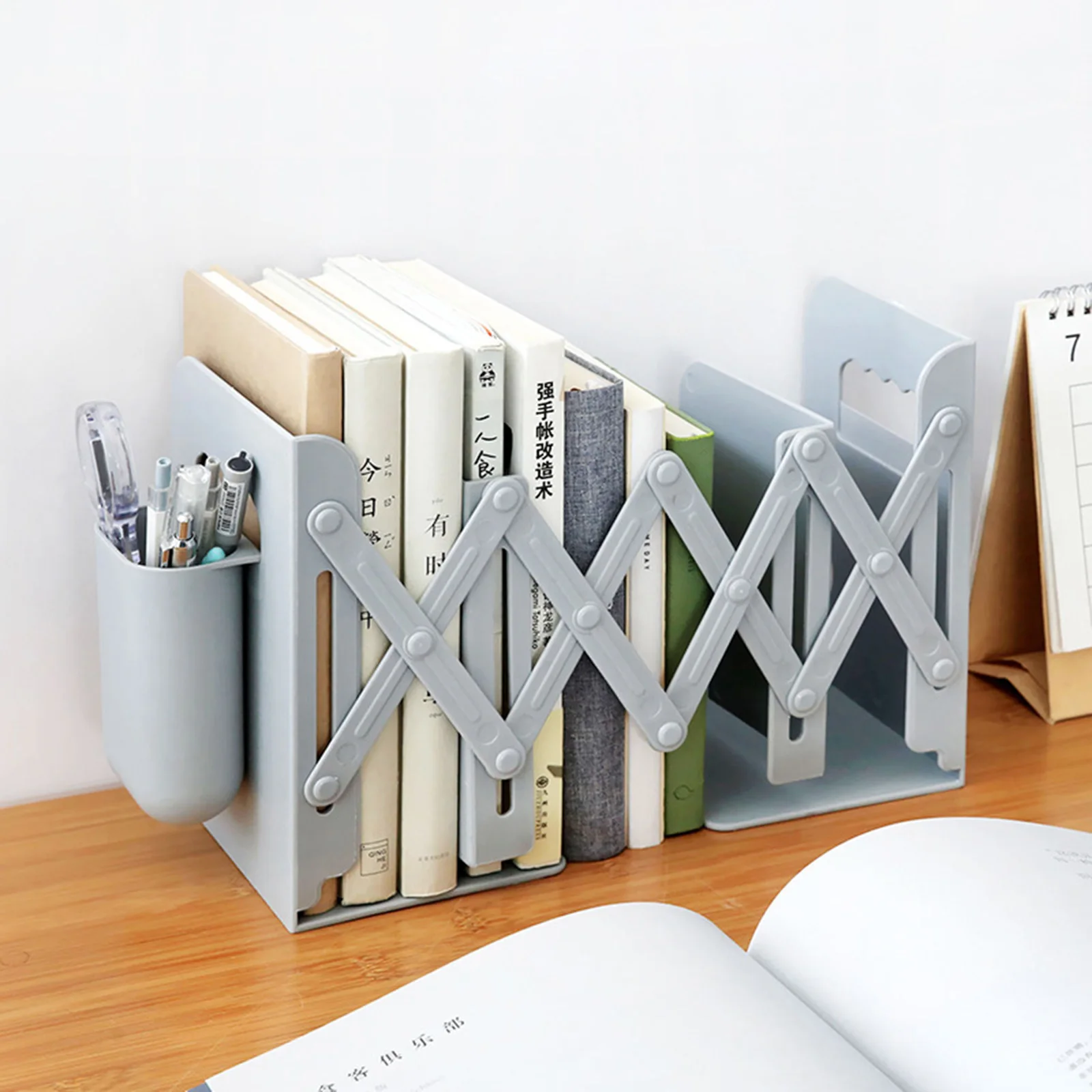 Home Cookware Dining Bar Supplies Foldable Bookend Storage Bookshelf Holders Racks Office Organizer Book Clip Yj We