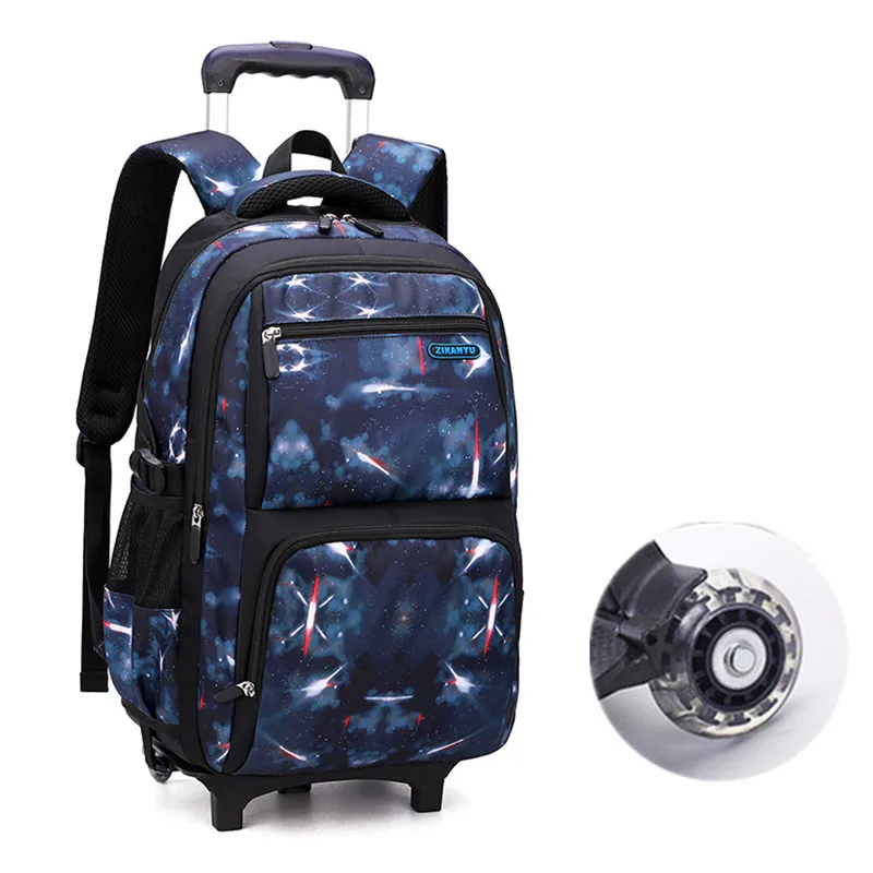 Dropshipping Wheels Travel Rolling Luggage Bag School Trolley Backpack for Boys Kid Backpack on Wheels School Kids Backpacks