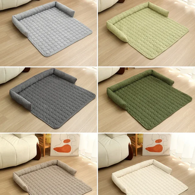Pet Sofa Cushion - Solid Color Sofa-Style Pet Bed, Soft & Comfortable Cat/Dog Sleeping Mat, Anti-Slip Washable Pet 5