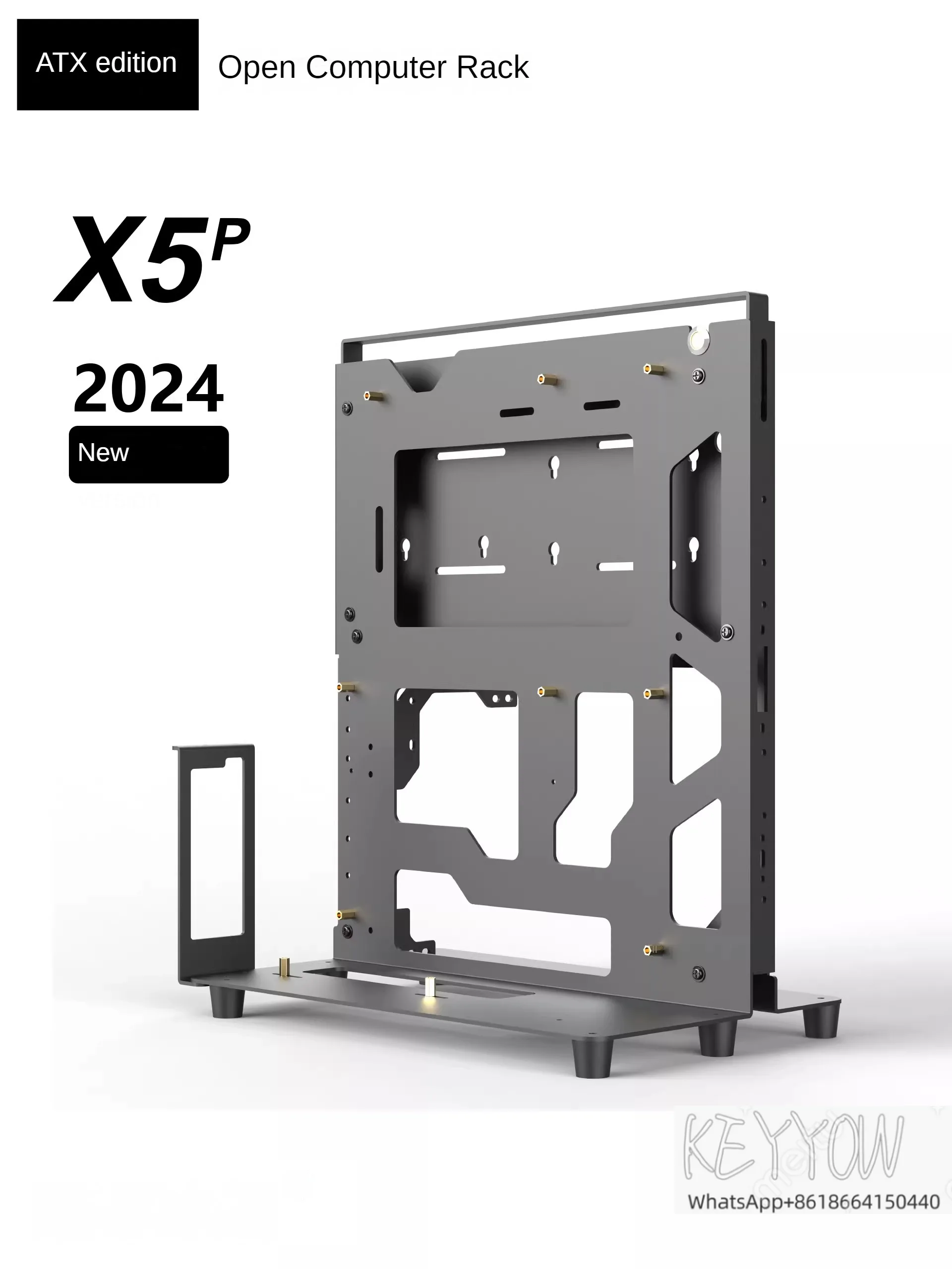 ATX 오픈 컴퓨터 케이스, X5P 2024 데스크탑 컴퓨터 케이스