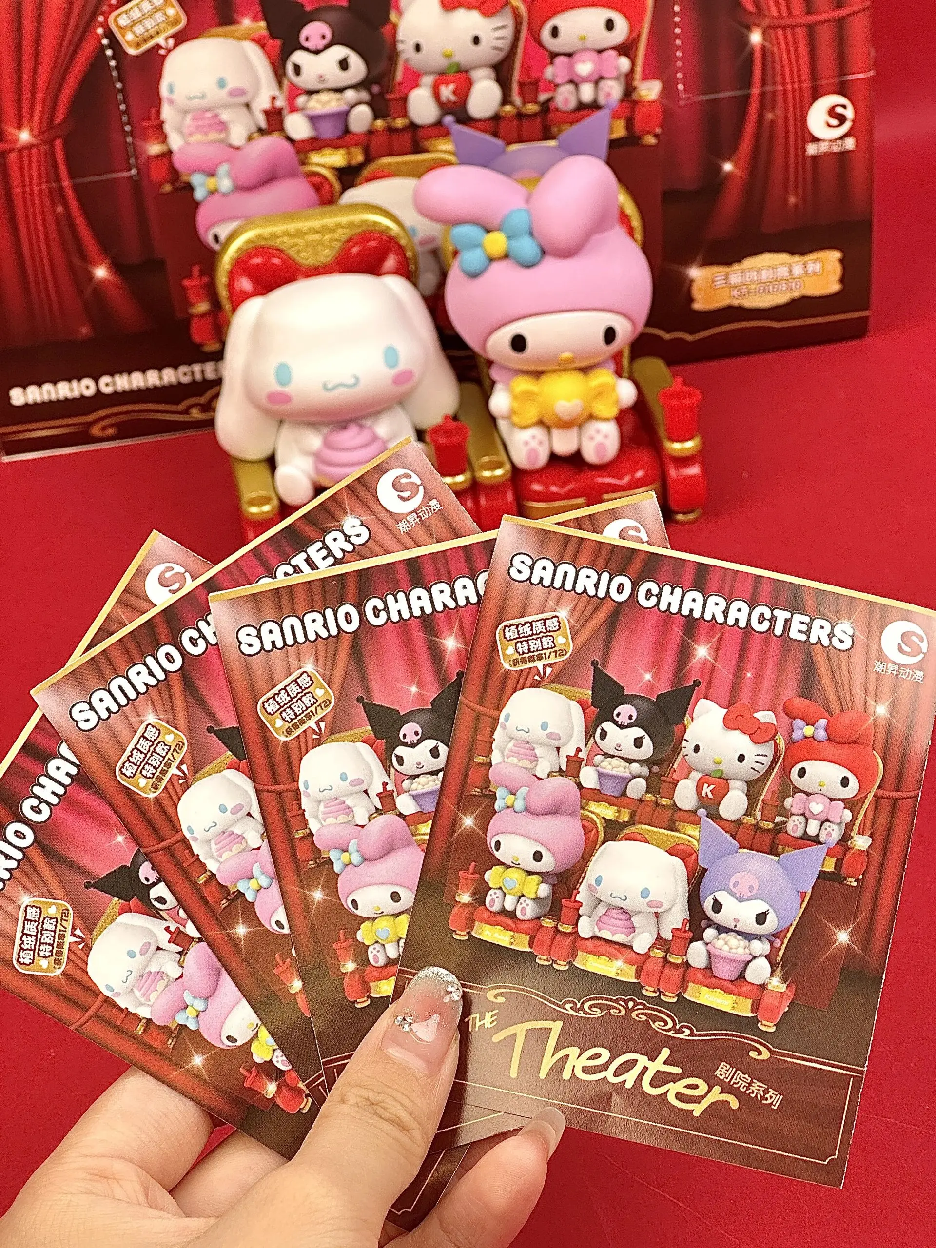 Personagens originais Sanrio Série de Teatro Action Figure, Hello Kitty  Melody Kuromi, Cartoon Image, Blind Box Toy, Presente infantil - AliExpress