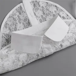 Fashion Women's Lace Floral Shirt Fake Collar Removable Mujer Faux Cols Sweater False Collar Lapel Shirt Blouse Detachable Decor