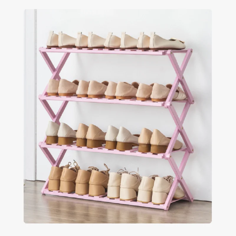 Foldable Shoe Rack 2/3/4/5/6 Layers Bamboo Shoe Cabinets Shelf Home Organizer Holder Shoes Storage Rack Dormitory Doorway