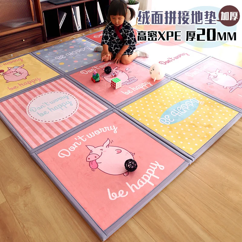 

jigsaw puzzle floor mat large area crawling carpet splice floor mat household children thickened foam anti-fall mat tatami