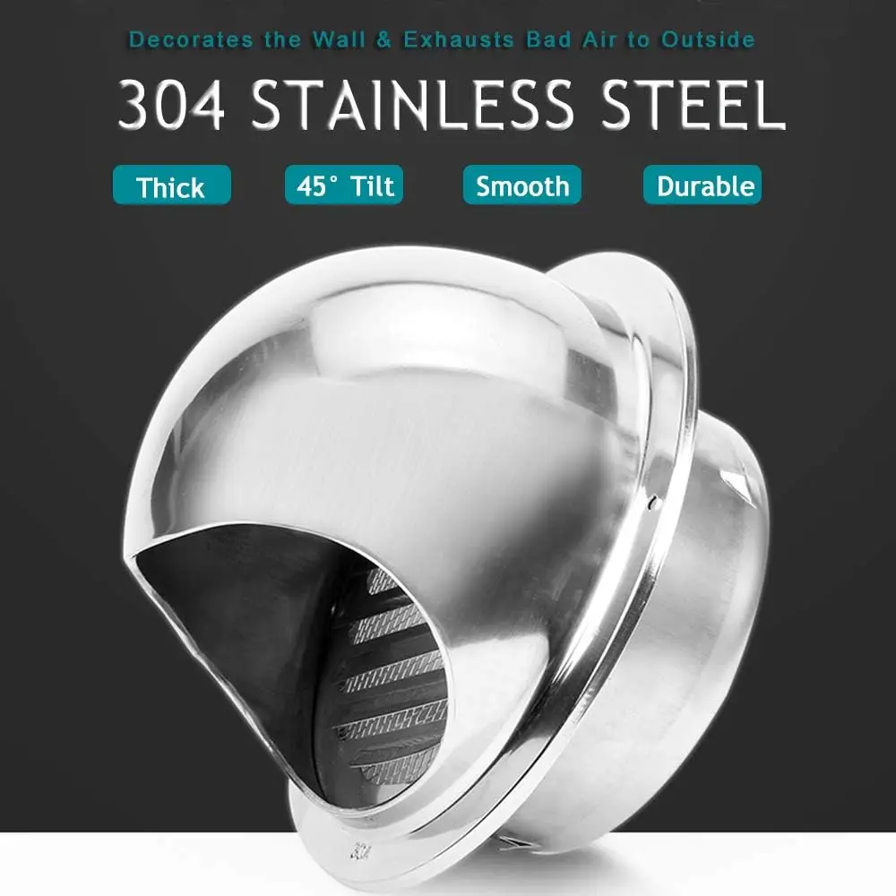 Stainless Steel Wall Ceiling Air Vent Ducting Ventilation Grilles 80/100/120mm Home Office Air Vent air vent grille ventilation grille