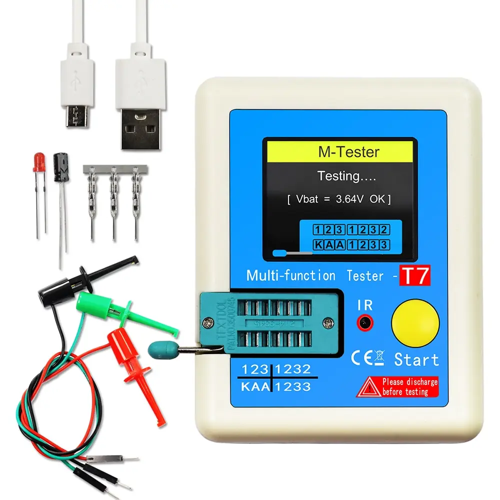 TESTER TRANSISTOR 12864 display LCD diodo diodo condensatore triodo