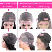 Perruque Bling Hair 30-32 pouces à ondulations profondes, en cheveux humains, avec dentelle frontale 13x6, densité 200%, et fermeture en dentelle HD transparente 4x4, ou perruque frontale 13x4, cheveux bouclés 8