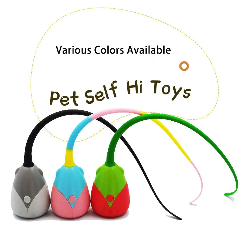 Interactive Cat Toy USB Electric Intelligent Rolling Ball Toy Cats Pet Silicone Automatic Rotate Mouse - PeticaDeals